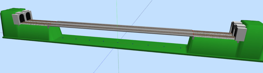 trick track model diorama ferroviario ponte
